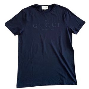 GUCCI Classic logo TShirt ( Navy Blue )
